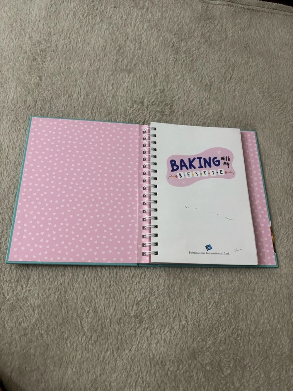 Baking with My Bestie Decorative Recipe/Notebook - Pink & Teal